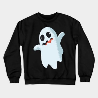 funny cute crazy ghost - Halloween costume Crewneck Sweatshirt